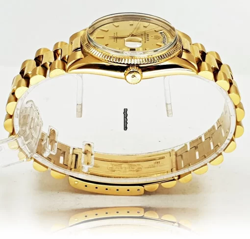 Durable Fake Rolex Day-date 6611 Caliber 1055 Automatic Movement 36mm Yellow Gold Case Mens/unisex Watch - Image 5