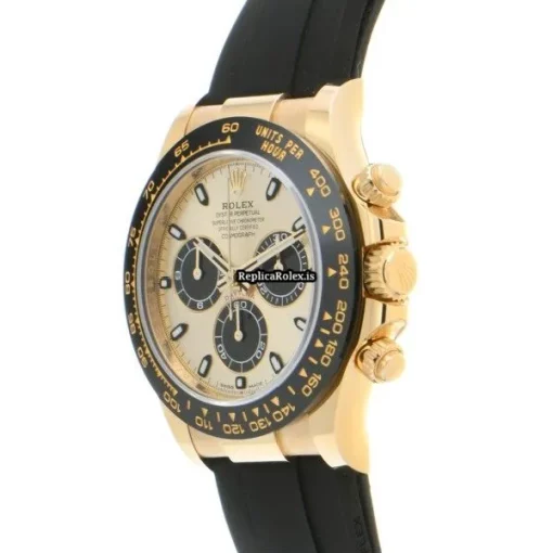 Trustworthy Fake Rolex Daytona 116518ln Caliber 4130 Automatic Movement 40mm Yellow Gold Case Watch - Image 2