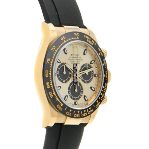 Trustworthy Fake Rolex Daytona 116518ln Caliber 4130 Automatic Movement 40mm Yellow Gold Case Watch - Image 3