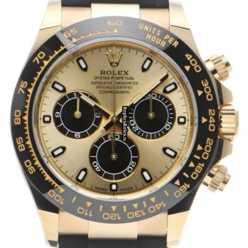 Trustworthy Fake Rolex Daytona 116518ln Caliber 4130 Automatic Movement 40mm Yellow Gold Case Watch - Image 6