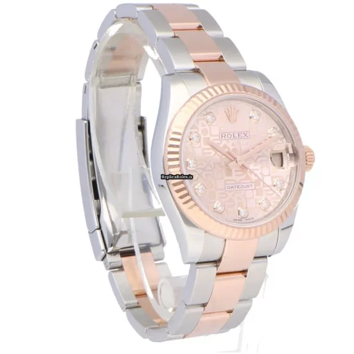 Perfect Replica Rolex Lady-datejust 178271 Automatic Movement 31mm Gold/steel Case Womens Watch - Image 8