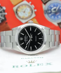 Discount Fakes Rolex Air King Precision 14000 Caliber 3000 Automatic Movement 34mm Steel Case Mens/unisex Watch