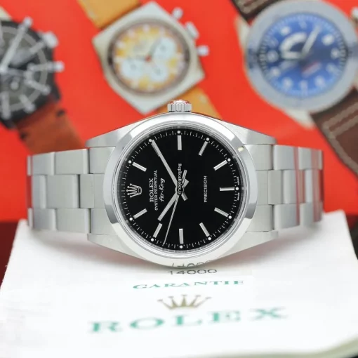 Discount Fakes Rolex Air King Precision 14000 Caliber 3000 Automatic Movement 34mm Steel Case Mens/unisex Watch