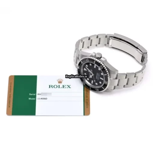 Excellent Replicas Rolex Submariner 114060 Caliber 3130 Automatic Movement 40mm Steel Case Watch - Image 5
