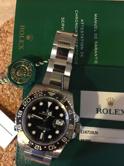 Ideal Replica Rolex Gmt-master II 116710ln Caliber 3186 Automatic Movement 40mm Steel Case Mens/unisex Watch - Image 2