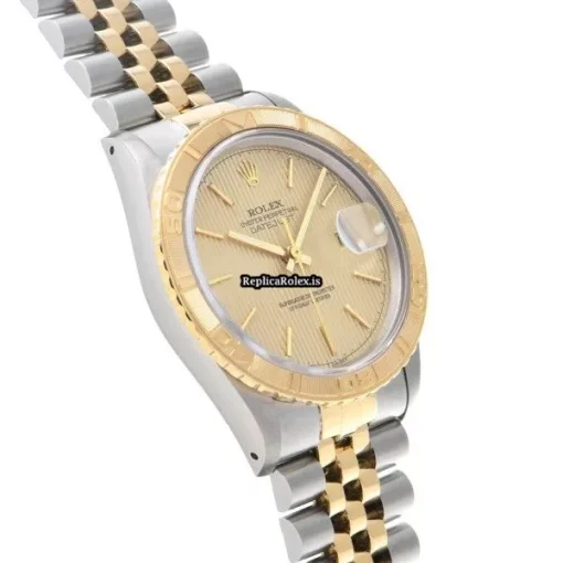 Terrific Fake Rolex Datejust Turn-o-graph 16263 Caliber 3135 Automatic Movement 36mm Steel Case Watch - Image 3