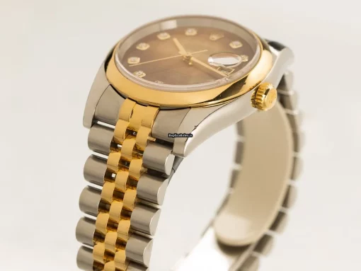 Appealing Fake Rolex Datejust 116203 Cosc Automatic Movement 36mm Gold/steel Case Mens/unisex Watch - Image 3