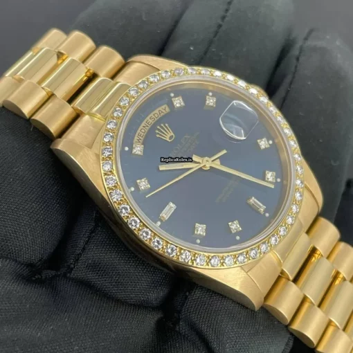 Ideal Replica Rolex Day-date 36 18238 Caliber 3155 Automatic Movement 36mm Yellow Gold Case Mens/unisex Watch - Image 12