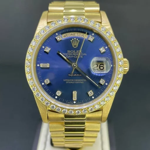 Ideal Replica Rolex Day-date 36 18238 Caliber 3155 Automatic Movement 36mm Yellow Gold Case Mens/unisex Watch - Image 2