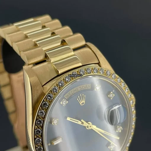 Ideal Replica Rolex Day-date 36 18238 Caliber 3155 Automatic Movement 36mm Yellow Gold Case Mens/unisex Watch - Image 5