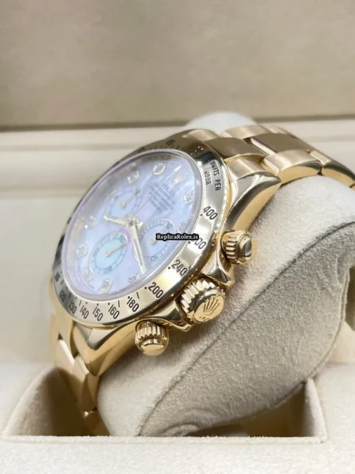 Nice Fake Rolex Daytona 116528 Caliber 4130 Automatic Movement 40mm Yellow Gold Case Mens/unisex Watch - Image 3