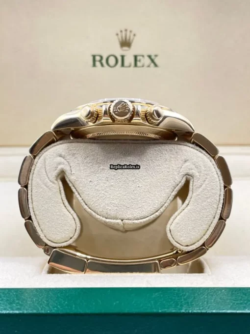 Nice Fake Rolex Daytona 116528 Caliber 4130 Automatic Movement 40mm Yellow Gold Case Mens/unisex Watch - Image 6
