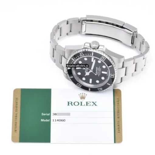 Trustworthy Replica Rolex Submariner 114060 Caliber 3130 Automatic Movement 40mm Steel Case Watch - Image 5