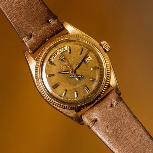 Fine Replica Rolex Day-date 6611b Cosc Automatic Movement 36mm Yellow Gold Case Mens/unisex Watch - Image 7