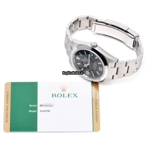 Fabulous Fake Rolex Explorer 214270 Caliber 3132 Automatic Movement 39mm Steel Case Watch - Image 5
