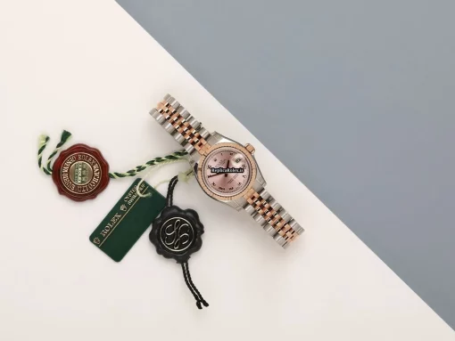 Affordable Replica Rolex Lady-datejust 179171 Automatic Movement 26mm Gold/steel Case Watch - Image 2