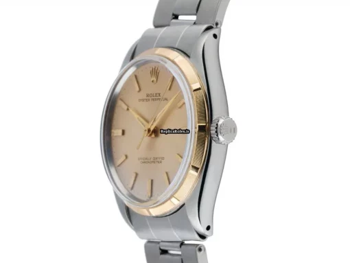 Durable Replica Rolex Oyster Perpetual 34 6564 Caliber 1030 Automatic Movement 34mm Gold/steel Case Mens/unisex Watch - Image 2