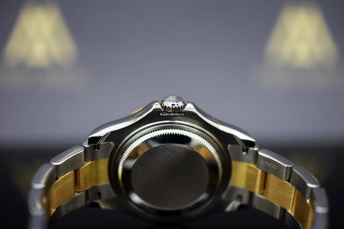 Fabulous Replica Rolex Yacht-master 168623 Caliber 2235-31 Automatic Movement 35mm Gold/steel Case Watch - Image 3