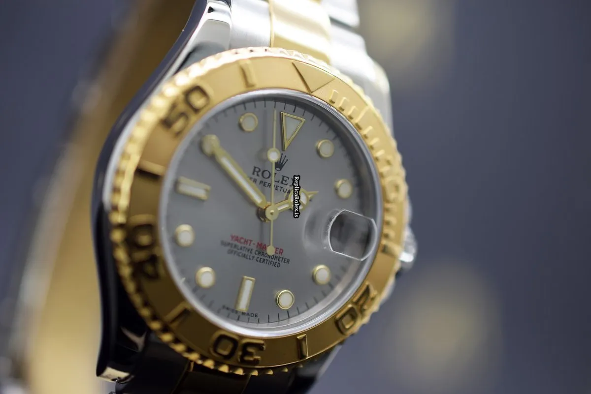 Fabulous Replica Rolex Yacht-master 168623 Caliber 2235-31 Automatic Movement 35mm Gold/steel Case Watch - Image 7
