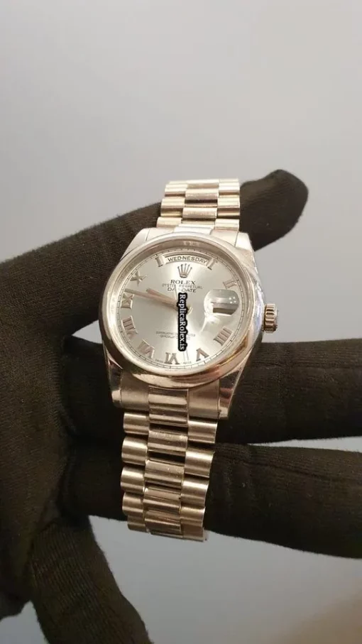 Unique Replica Rolex Day-date 36 118206 Caliber 3155 Automatic Movement 36mm Platinum Case Mens/unisex Watch