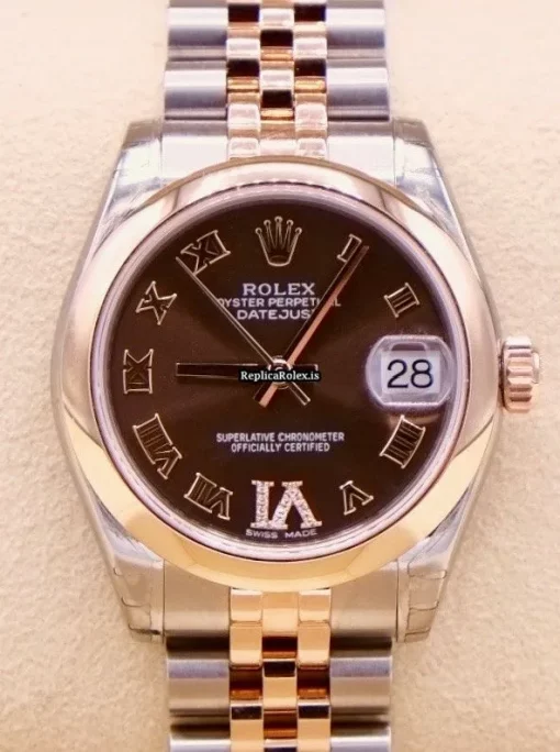 Marvellous Fake Rolex Lady-datejust 178241 Automatic Movement 31mm Gold/steel Case Womens Watch