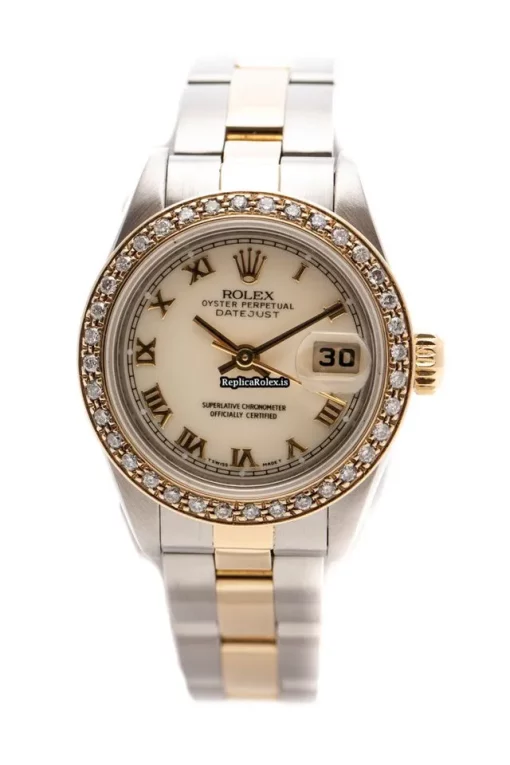 Cheap Replica Rolex Lady-datejust 79163 Caliber 2235 Automatic Movement 26mm Gold/steel Case Womens Watch - Image 4
