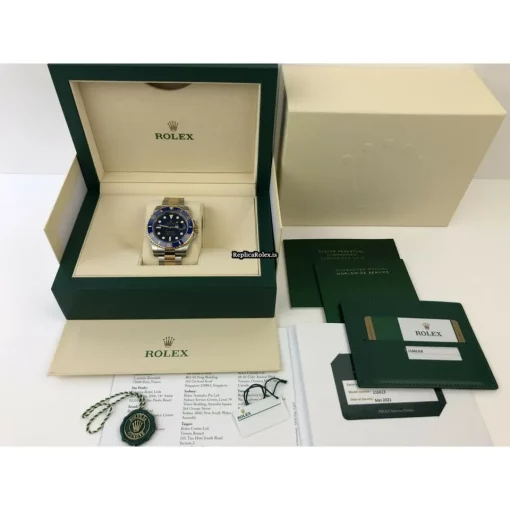 Neat Fake Rolex Submariner Date 116613lb Automatic Movement 40mm Gold/steel Case Mens/unisex Watch - Image 9