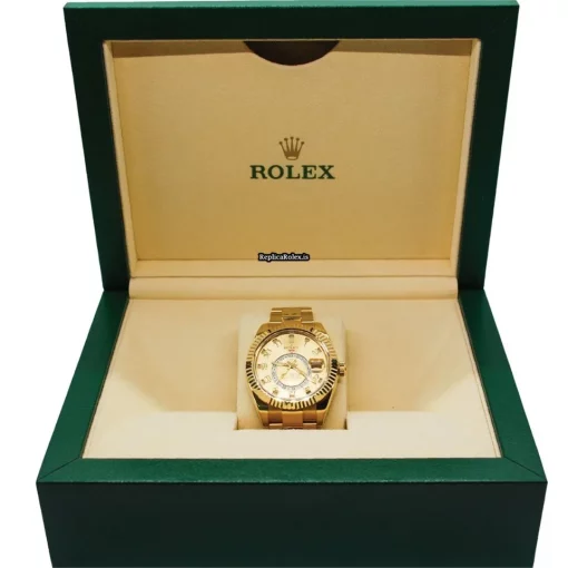 Fantastic Replica Rolex Sky-dweller 326938 Caliber 9001 Automatic Movement 42mm Yellow Gold Case Mens/unisex Watch - Image 13