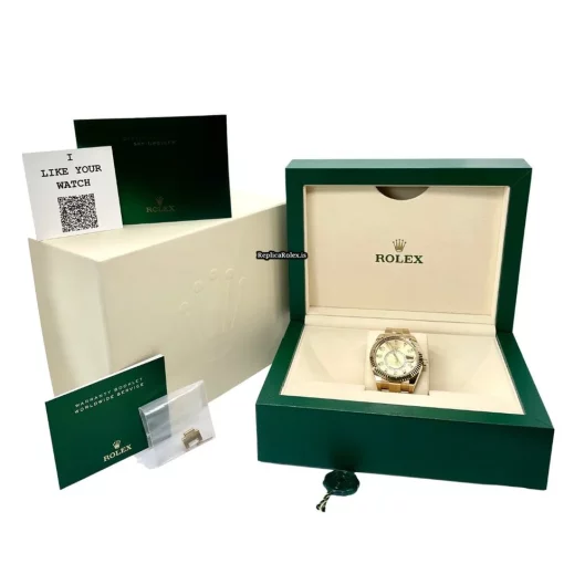 Fantastic Replica Rolex Sky-dweller 326938 Caliber 9001 Automatic Movement 42mm Yellow Gold Case Mens/unisex Watch - Image 2