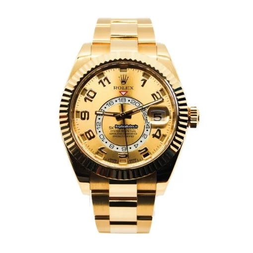 Fantastic Replica Rolex Sky-dweller 326938 Caliber 9001 Automatic Movement 42mm Yellow Gold Case Mens/unisex Watch - Image 3