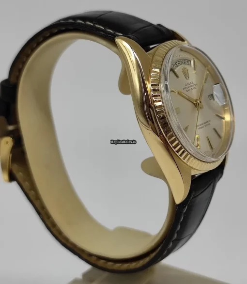 Terrific Fake Rolex Day-date 36 1803 Caliber 1556 Automatic Movement 36mm Yellow Gold Case Mens/unisex Watch - Image 3