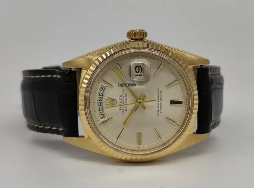 Terrific Fake Rolex Day-date 36 1803 Caliber 1556 Automatic Movement 36mm Yellow Gold Case Mens/unisex Watch - Image 5