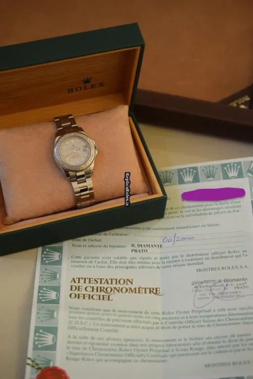 Inexpensive Clone Rolex Yacht-master 168622 Automatic Movement 35mm Steel Case Mens/unisex Watch - Image 9