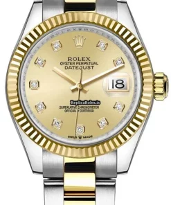 Cool Replica Rolex Datejust 278273 Caliber 2236 Automatic Movement 31x37mm Gold/steel Case Womens Watch