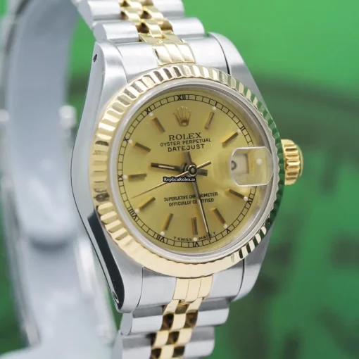 Top Fakes Rolex Lady-datejust 69173 Caliber 2135 Automatic Movement 26mm Steel Case Womens Watch - Image 7