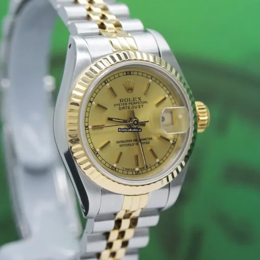 Top Fakes Rolex Lady-datejust 69173 Caliber 2135 Automatic Movement 26mm Steel Case Womens Watch - Image 8