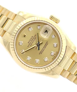 Well Made Replica Rolex Lady-datejust 179178 Caliber 2235 Automatic Movement 26mm Yellow Gold Case Womens Watch