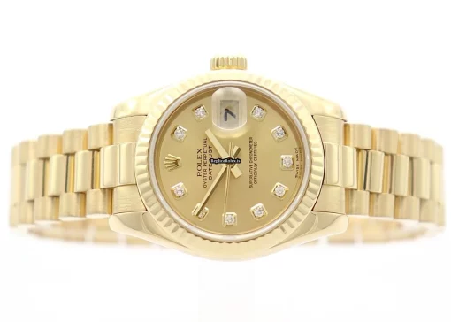 Well Made Replica Rolex Lady-datejust 179178 Caliber 2235 Automatic Movement 26mm Yellow Gold Case Womens Watch - Image 2