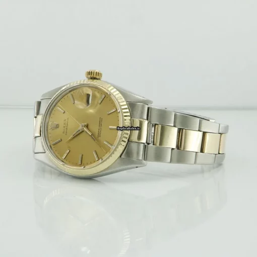 Cool Replica Rolex Oyster Perpetual Date 6534 Caliber 1030 Automatic Movement 34mm Gold/steel Case Mens/unisex Watch - Image 13