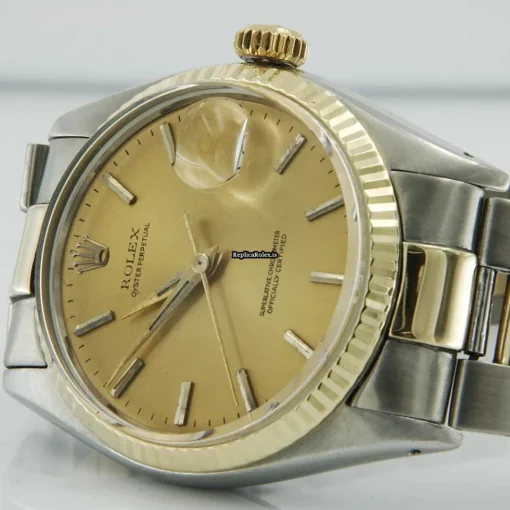 Cool Replica Rolex Oyster Perpetual Date 6534 Caliber 1030 Automatic Movement 34mm Gold/steel Case Mens/unisex Watch - Image 15