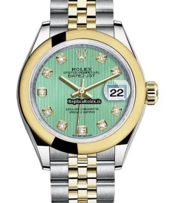 Attractive Replica Rolex Lady-datejust 279163 Automatic Movement 28mm Gold/steel Case Womens Watch