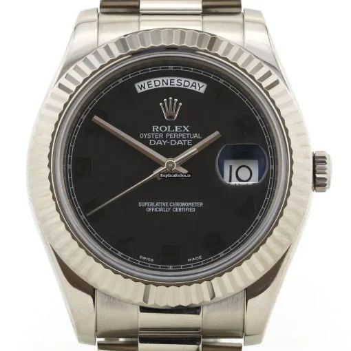 Remarkable Clone Rolex Day-date II 218239 Automatic Movement 41mm White Gold Case Watch - Image 2