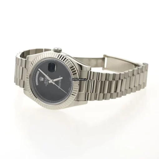 Remarkable Clone Rolex Day-date II 218239 Automatic Movement 41mm White Gold Case Watch - Image 7
