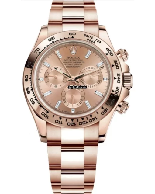 Well Made Replica Rolex Daytona 116505 Caliber 4130 Automatic Movement 40mm Rose Gold Case Mens/unisex Watch