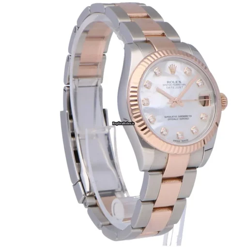Swiss Replica Rolex Lady-datejust 178271-0058 Automatic Movement 31mm Gold/steel Case Womens Watch - Image 8