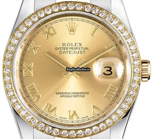 Lovely Replica Rolex Datejust 116243 Caliber 3135 Automatic Movement 36mm Gold/steel Case Mens/unisex Watch