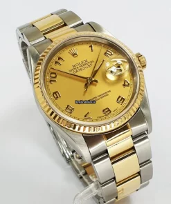 Defect Fake Rolex Datejust 16233 Caliber 3135 Automatic Movement 36mm Gold/steel Case Mens/unisex Watch