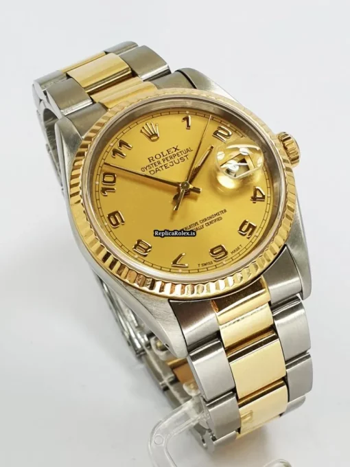 Defect Fake Rolex Datejust 16233 Caliber 3135 Automatic Movement 36mm Gold/steel Case Mens/unisex Watch