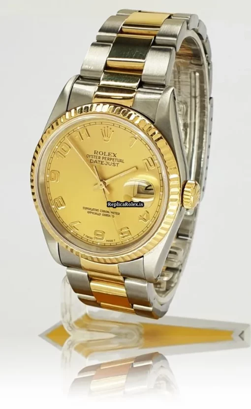 Defect Fake Rolex Datejust 16233 Caliber 3135 Automatic Movement 36mm Gold/steel Case Mens/unisex Watch - Image 2