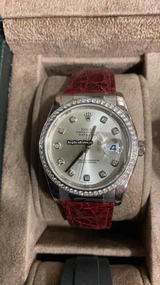 Wonderful Clone Rolex Datejust 116189 Caliber 3135 Automatic Movement 36mm White Gold Case Mens/unisex Watch